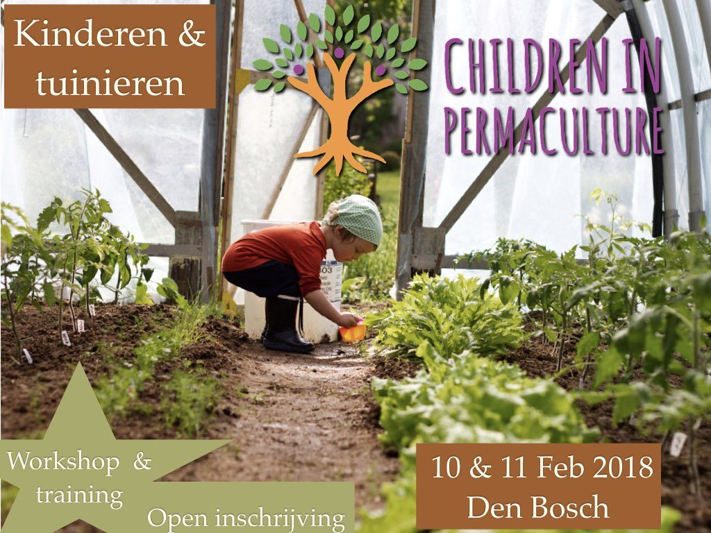 children in permaculture flyer