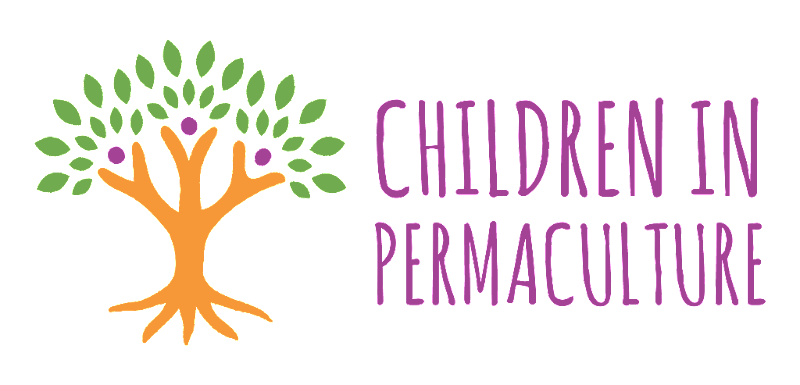 children in permaculture logo tree